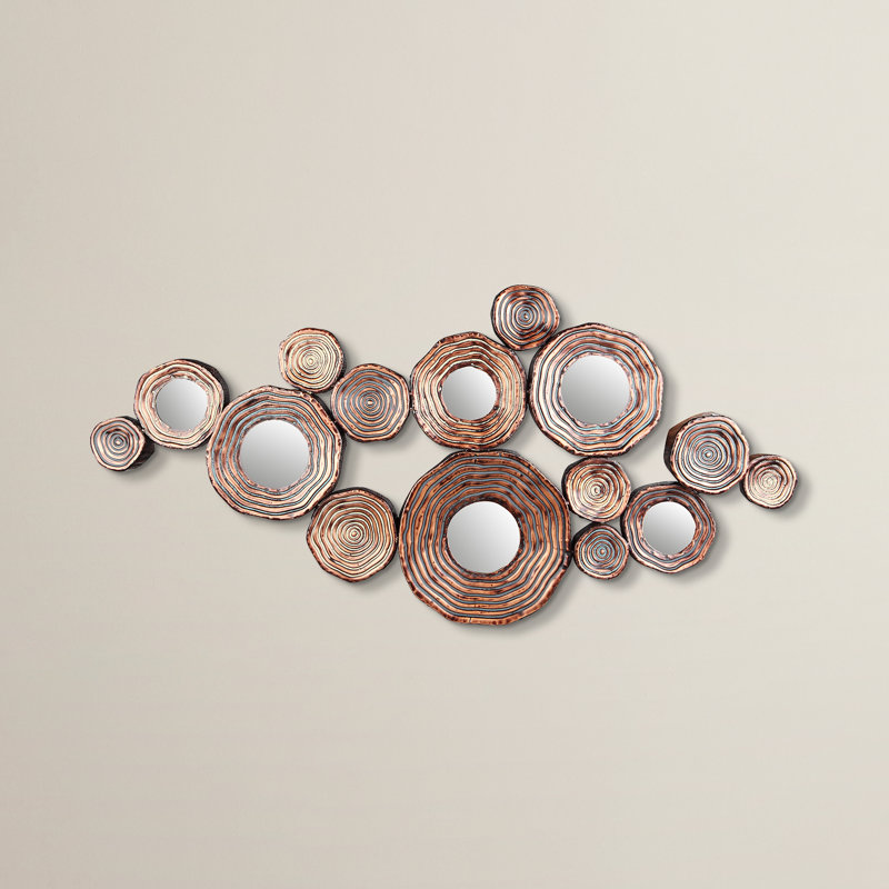 Bloomsbury Market Circle Metal and Mirror Cluster Wall Decor & Reviews